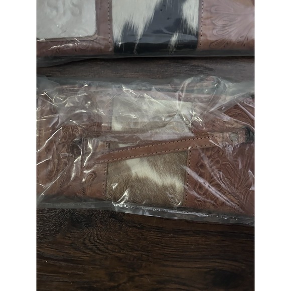 STS Ranchwear Wallet Yipee Kiyay Clutch Wallet Leather/Cowhide New - Picture 12 of 12